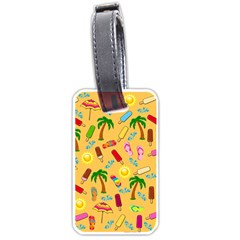 Beach Pattern Luggage Tags (one Side)  by Valentinaart