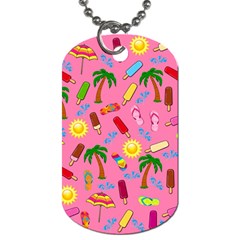 Beach Pattern Dog Tag (two Sides) by Valentinaart