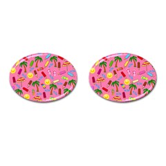 Beach Pattern Cufflinks (oval) by Valentinaart