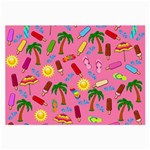 Beach Pattern Large Glasses Cloth (2-Side) Front