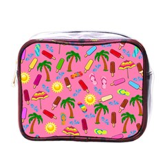 Beach Pattern Mini Toiletries Bags by Valentinaart