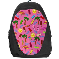 Beach Pattern Backpack Bag by Valentinaart