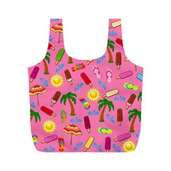 Beach Pattern Full Print Recycle Bags (m)  by Valentinaart