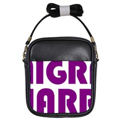 Migraine Warrior With Ribbon Girls Sling Bags