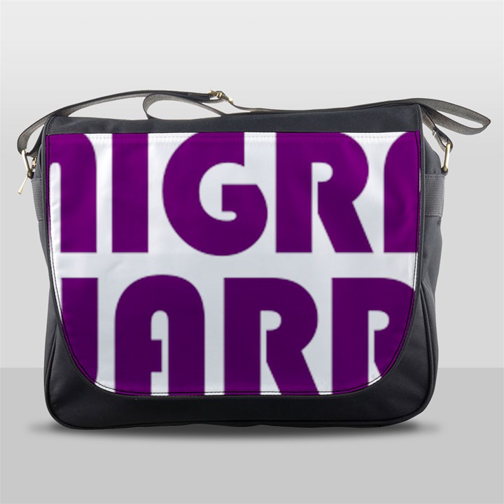 Migraine Warrior with Ribbon Messenger Bags