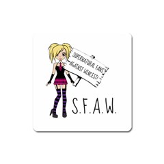 S F A W  Design Square Magnet by RoseTylersFanShop