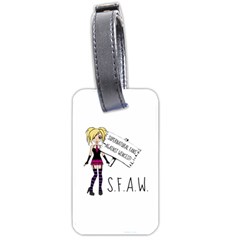 S F A W  Design Luggage Tags (one Side)  by RoseTylersFanShop