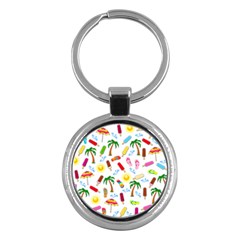 Beach Pattern Key Chains (round)  by Valentinaart