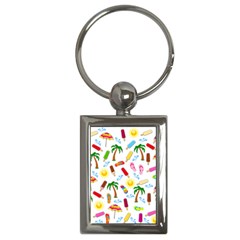 Beach Pattern Key Chains (rectangle)  by Valentinaart