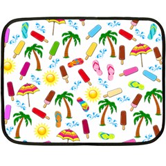 Beach Pattern Double Sided Fleece Blanket (mini)  by Valentinaart