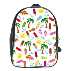 Beach Pattern School Bags(large)  by Valentinaart