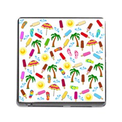 Beach Pattern Memory Card Reader (square) by Valentinaart