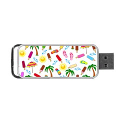 Beach Pattern Portable Usb Flash (two Sides) by Valentinaart