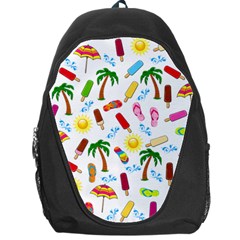 Beach Pattern Backpack Bag by Valentinaart