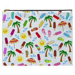 Beach Pattern Cosmetic Bag (xxxl)  by Valentinaart