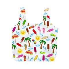 Beach Pattern Full Print Recycle Bags (m)  by Valentinaart