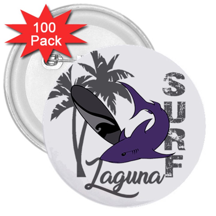 Surf - Laguna 3  Buttons (100 pack) 