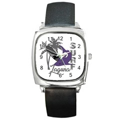 Surf - Laguna Square Metal Watch by Valentinaart