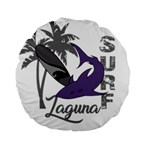 Surf - Laguna Standard 15  Premium Round Cushions Front