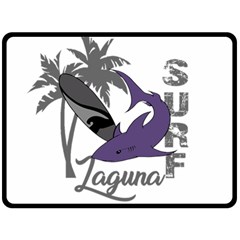 Surf - Laguna Double Sided Fleece Blanket (large)  by Valentinaart