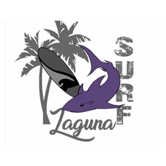 Surf - Laguna Double Sided Flano Blanket (medium)  by Valentinaart