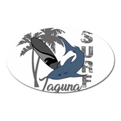 Surf - Laguna Oval Magnet by Valentinaart