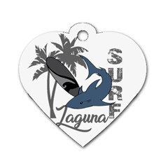 Surf - Laguna Dog Tag Heart (one Side) by Valentinaart