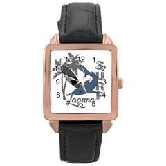 Surf - Laguna Rose Gold Leather Watch  by Valentinaart