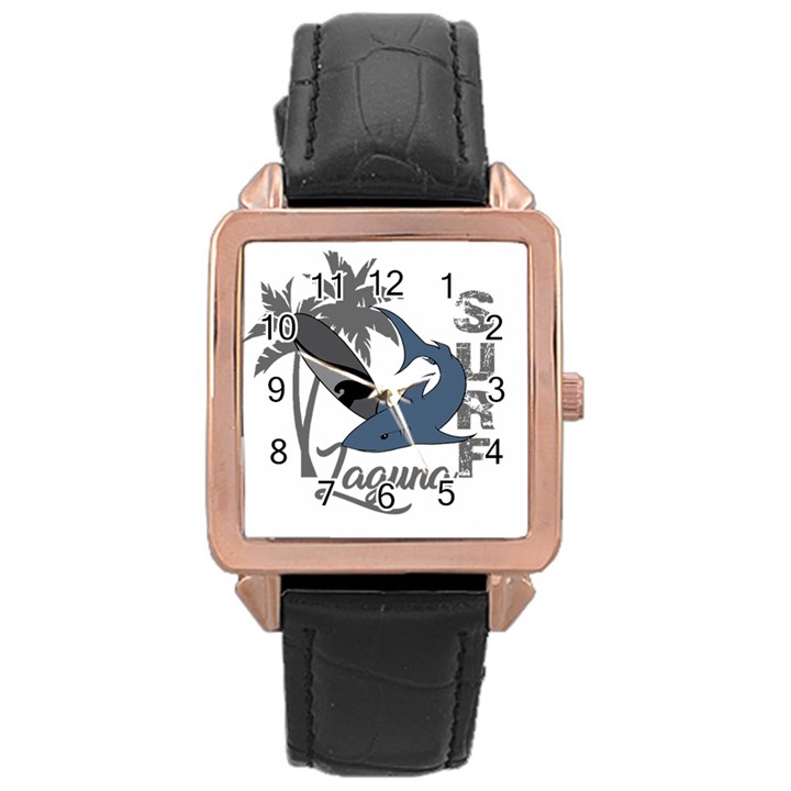 Surf - Laguna Rose Gold Leather Watch 