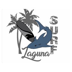 Surf - Laguna Double Sided Flano Blanket (medium)  by Valentinaart