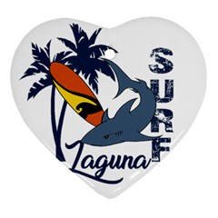 Surf - Laguna Ornament (heart) by Valentinaart