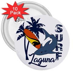 Surf - Laguna 3  Buttons (10 Pack)  by Valentinaart