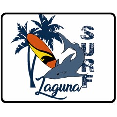 Surf - Laguna Fleece Blanket (medium)  by Valentinaart