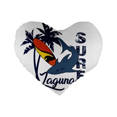 Surf - Laguna Standard 16  Premium Heart Shape Cushions