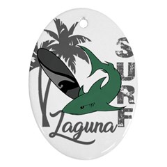 Surf - Laguna Ornament (oval) by Valentinaart