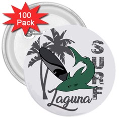 Surf - Laguna 3  Buttons (100 Pack)  by Valentinaart