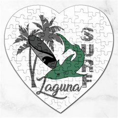 Surf - Laguna Jigsaw Puzzle (heart) by Valentinaart