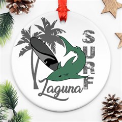 Surf - Laguna Round Ornament (two Sides) by Valentinaart