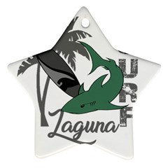 Surf - Laguna Star Ornament (two Sides) by Valentinaart