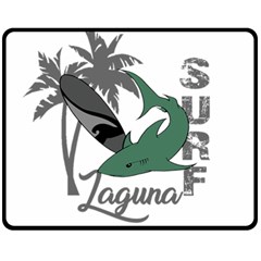 Surf - Laguna Fleece Blanket (medium)  by Valentinaart