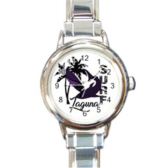 Surf - Laguna Round Italian Charm Watch by Valentinaart