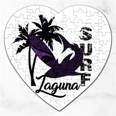 Surf - Laguna Jigsaw Puzzle (heart) by Valentinaart