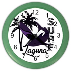 Surf - Laguna Color Wall Clocks by Valentinaart