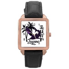 Surf - Laguna Rose Gold Leather Watch  by Valentinaart