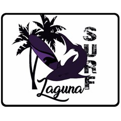 Surf - Laguna Double Sided Fleece Blanket (medium)  by Valentinaart