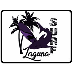 Surf - Laguna Double Sided Fleece Blanket (large)  by Valentinaart