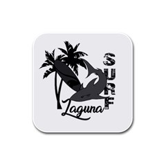 Surf - Laguna Rubber Square Coaster (4 Pack)  by Valentinaart