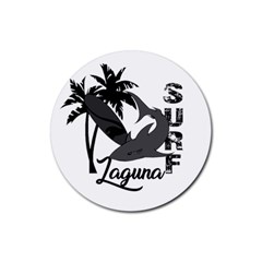 Surf - Laguna Rubber Round Coaster (4 Pack)  by Valentinaart