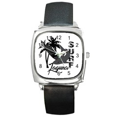 Surf - Laguna Square Metal Watch by Valentinaart