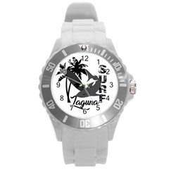 Surf - Laguna Round Plastic Sport Watch (l) by Valentinaart